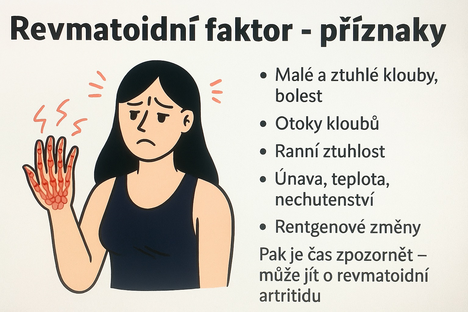 Revmatoidní faktor- Příznaky