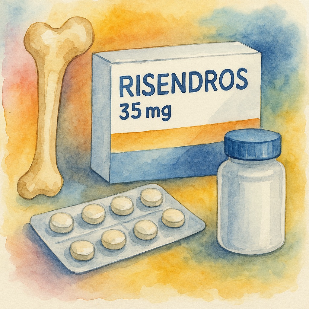 Ilustrace Lék Risendros – recenze na osteoporózu