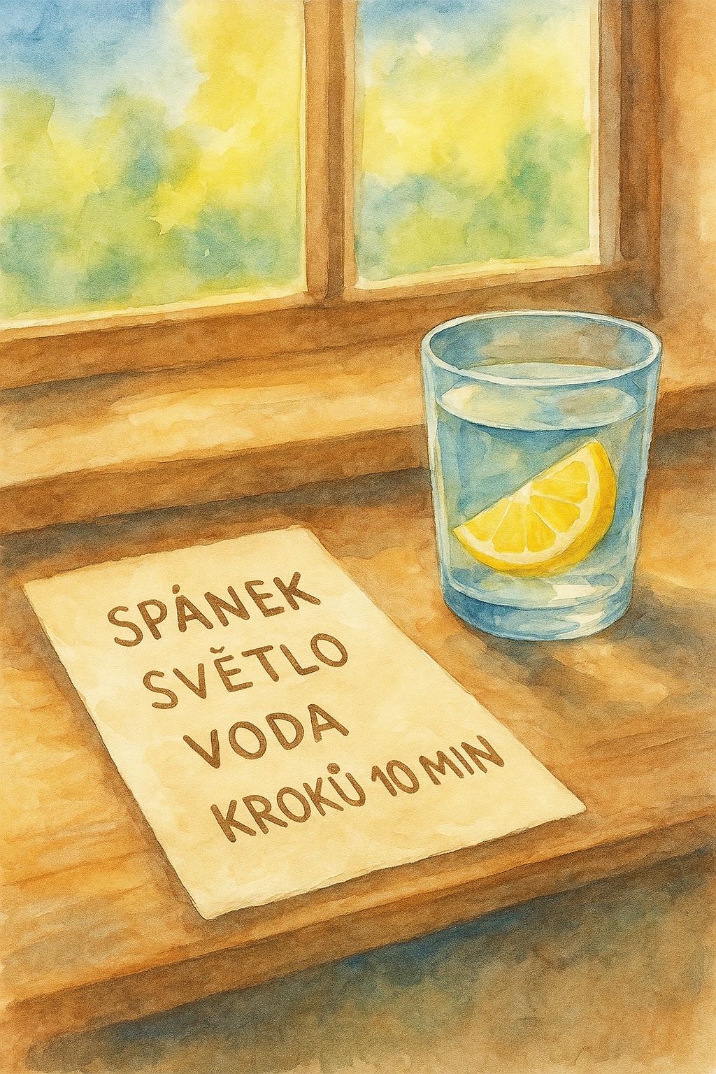 akvarelový obrázek, co dělat, když člověka postihne únava