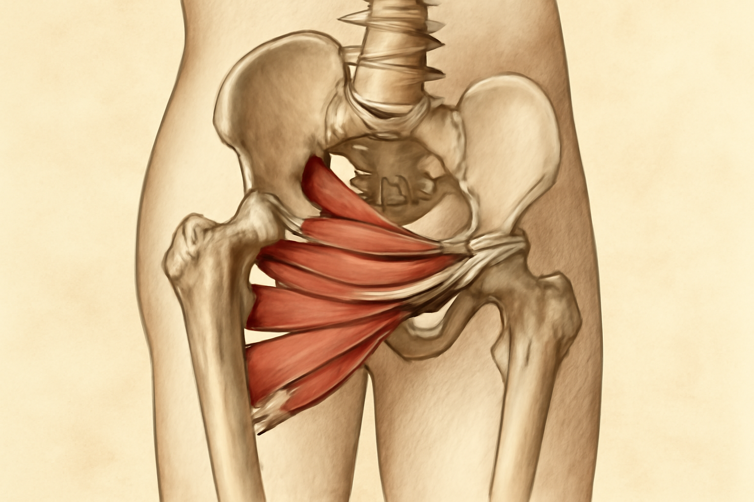 Zevní rotátory kyčle anatomie funkce