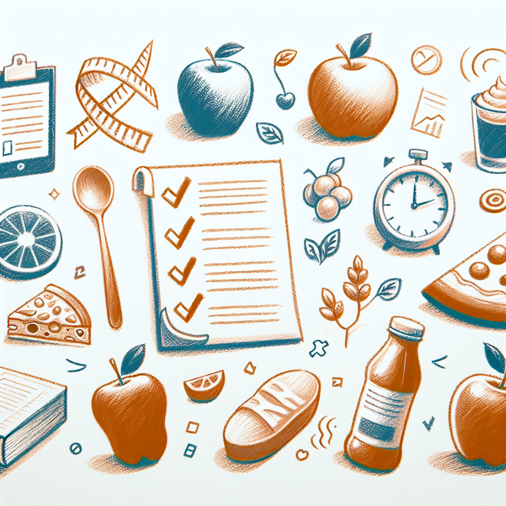 Pastelková ilustrace znázorňující téma: Diety