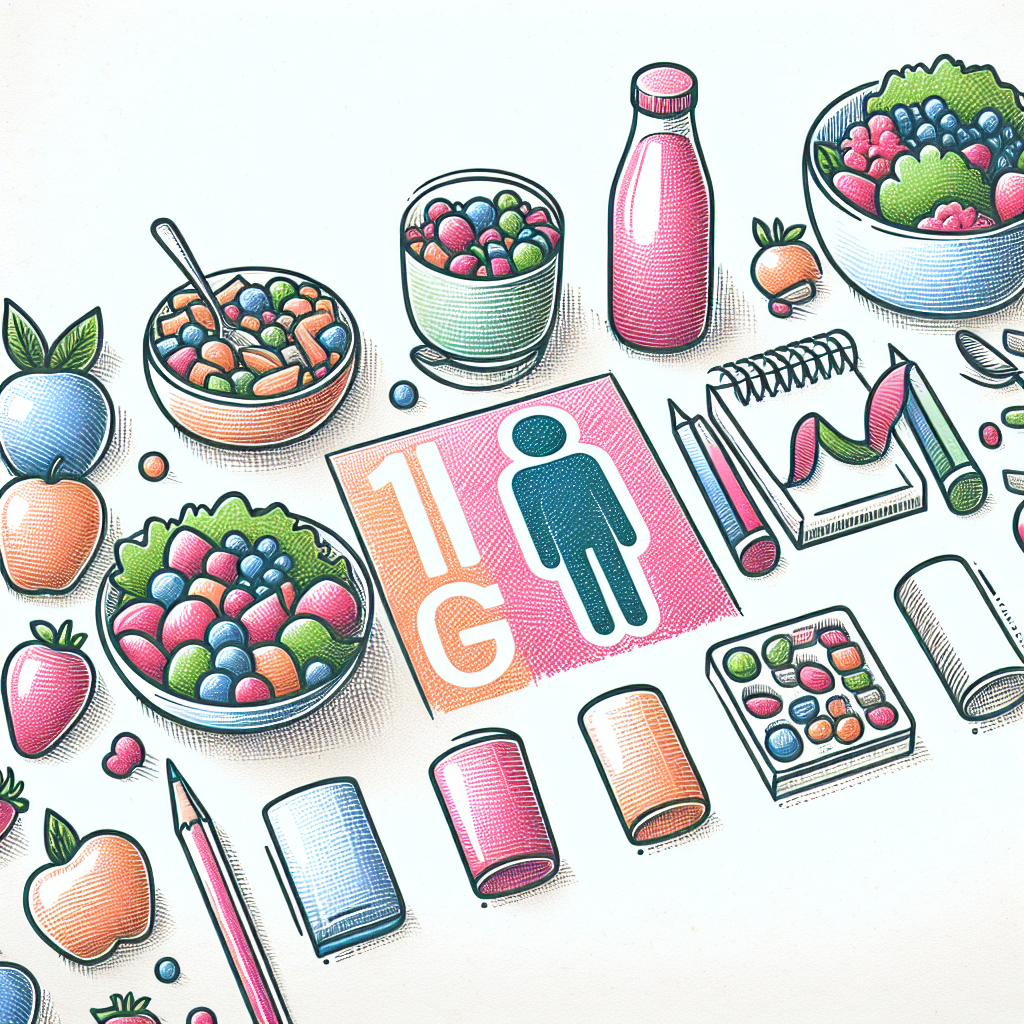 Pastelková ilustrace znázorňující téma: Diety