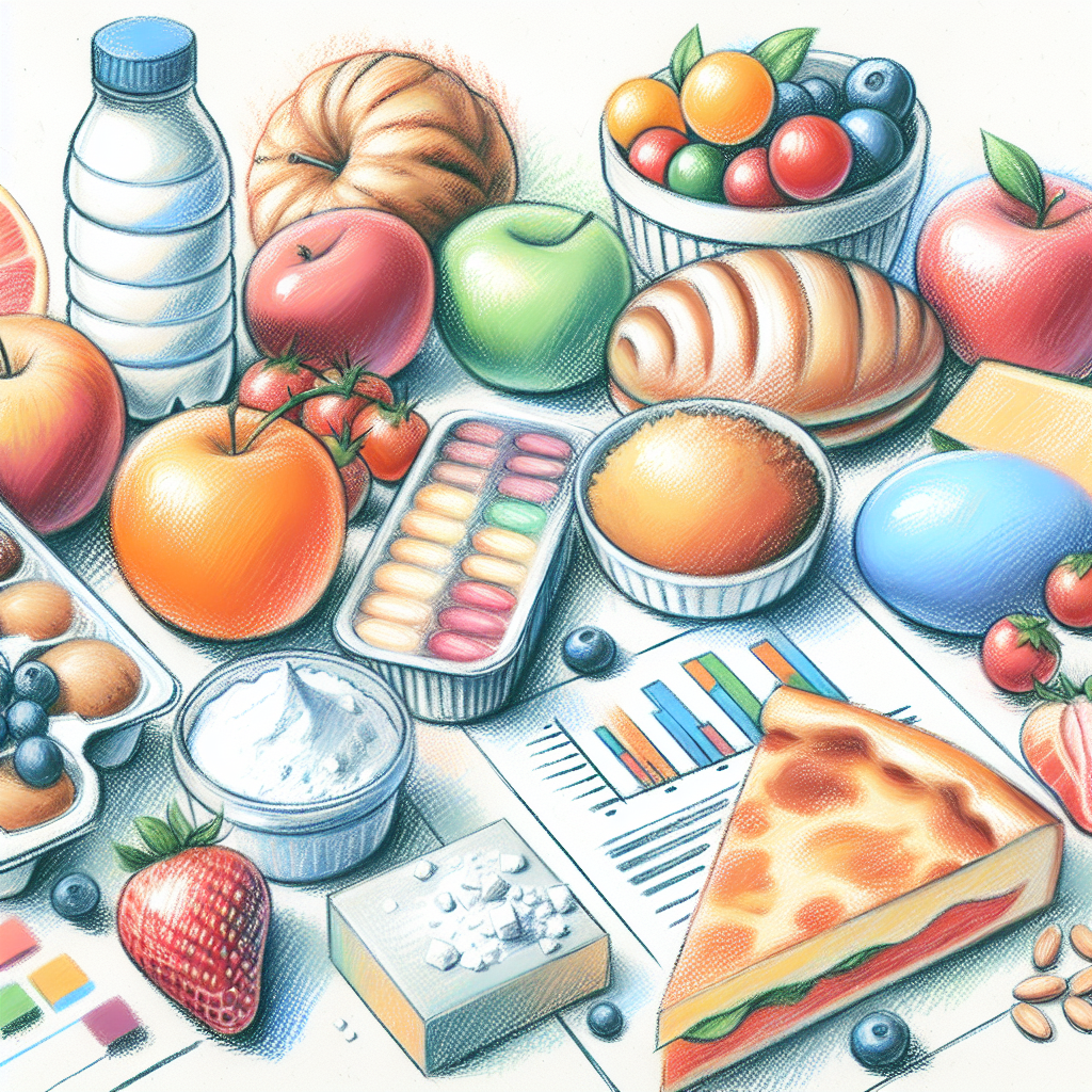 Pastelková ilustrace znázorňující téma: Dieta a výživa