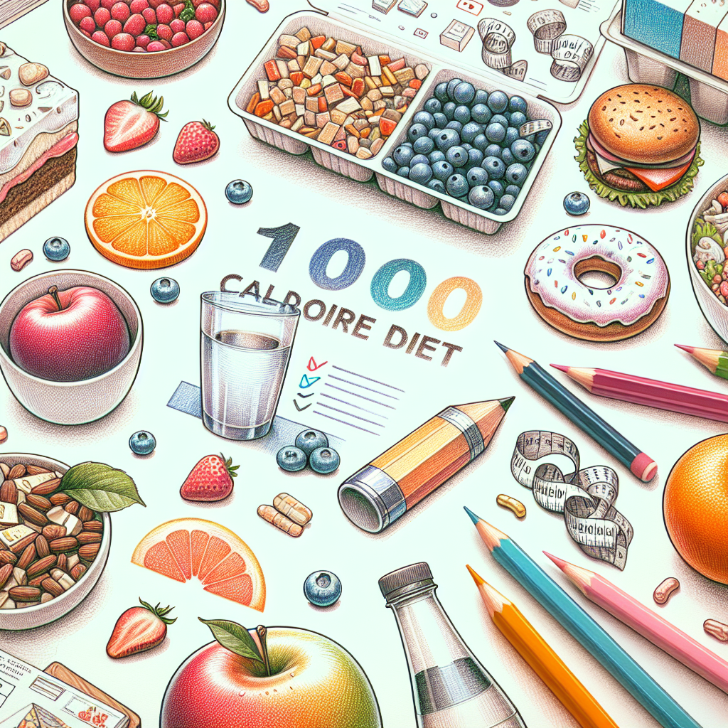 Pastelková ilustrace znázorňující téma: Diety