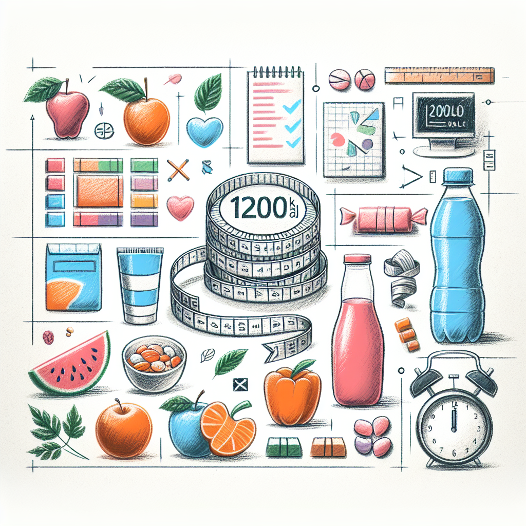 Pastelková ilustrace znázorňující téma: Diety a hubnutí