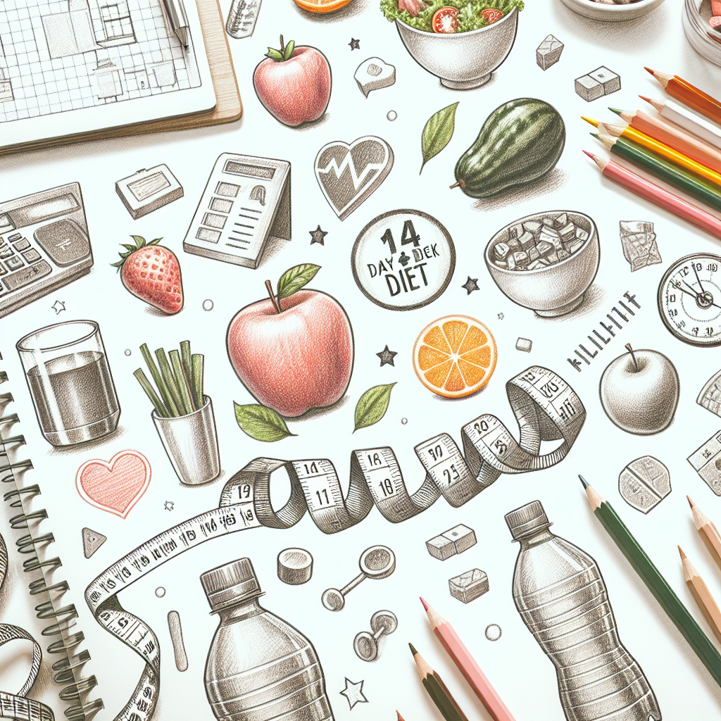 Pastelková ilustrace znázorňující téma: Diety a výživa