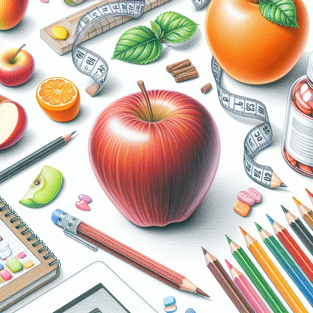 Pastelková ilustrace znázorňující téma: Diety