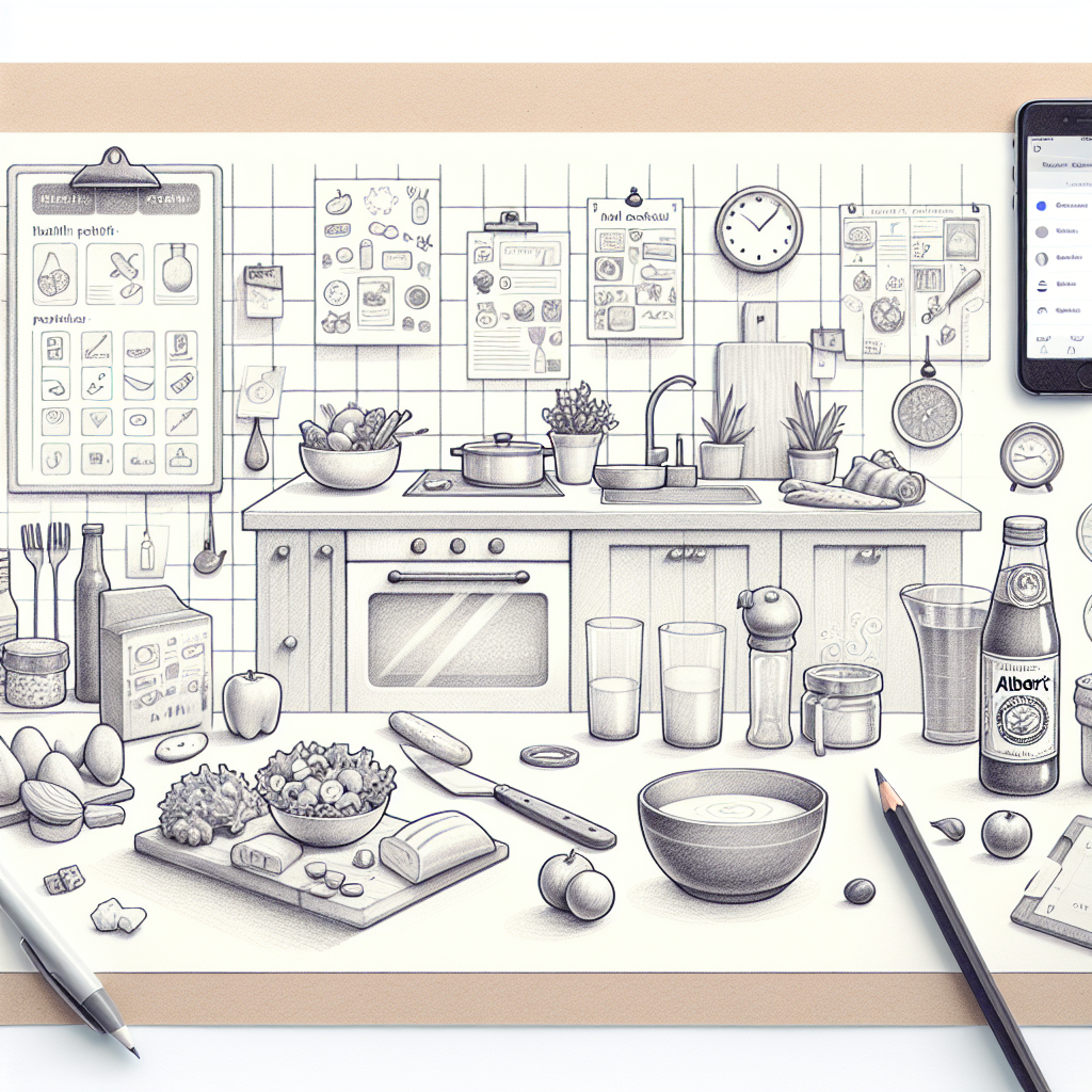 Pastelková ilustrace znázorňující téma: Recepty