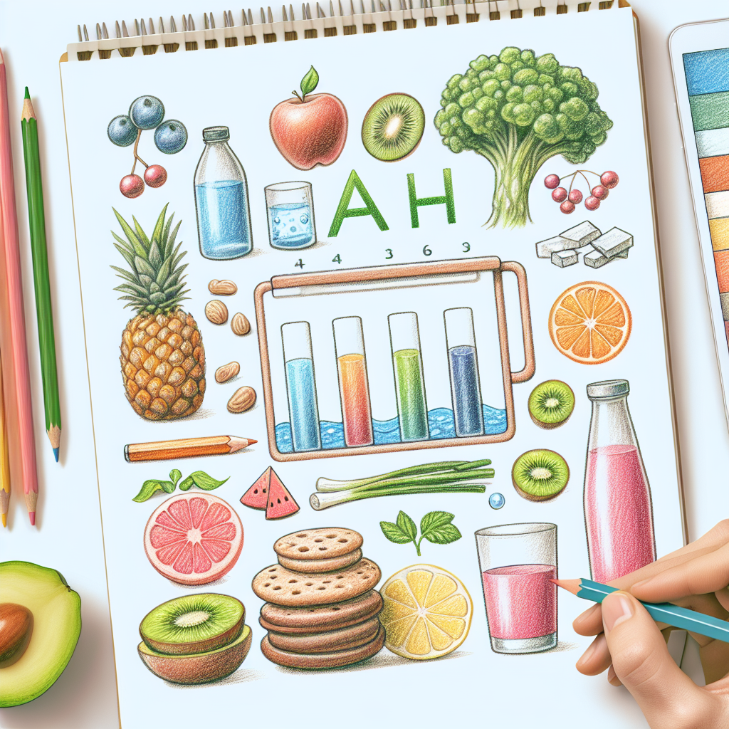 Pastelková ilustrace znázorňující téma: Zdravá výživa