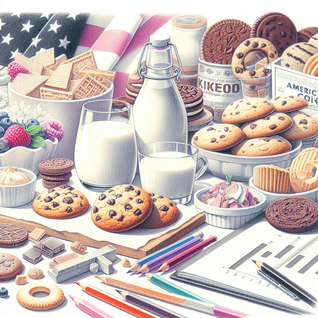 Pastelková ilustrace znázorňující téma: Dezerty