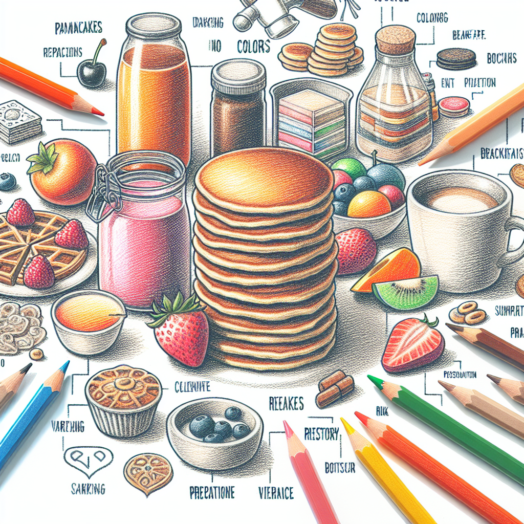 Pastelková ilustrace znázorňující téma: Recepty