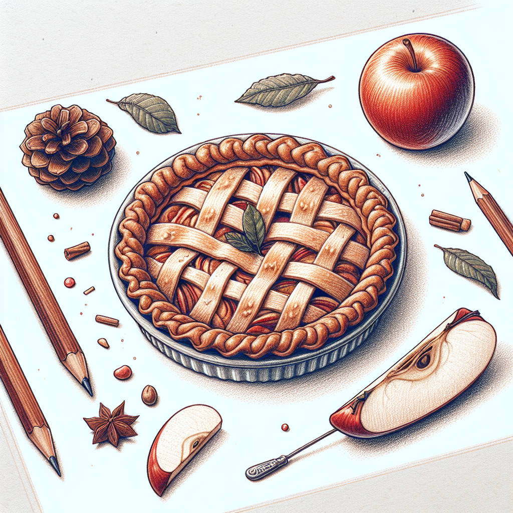 Pastelková ilustrace znázorňující téma: Dezerty