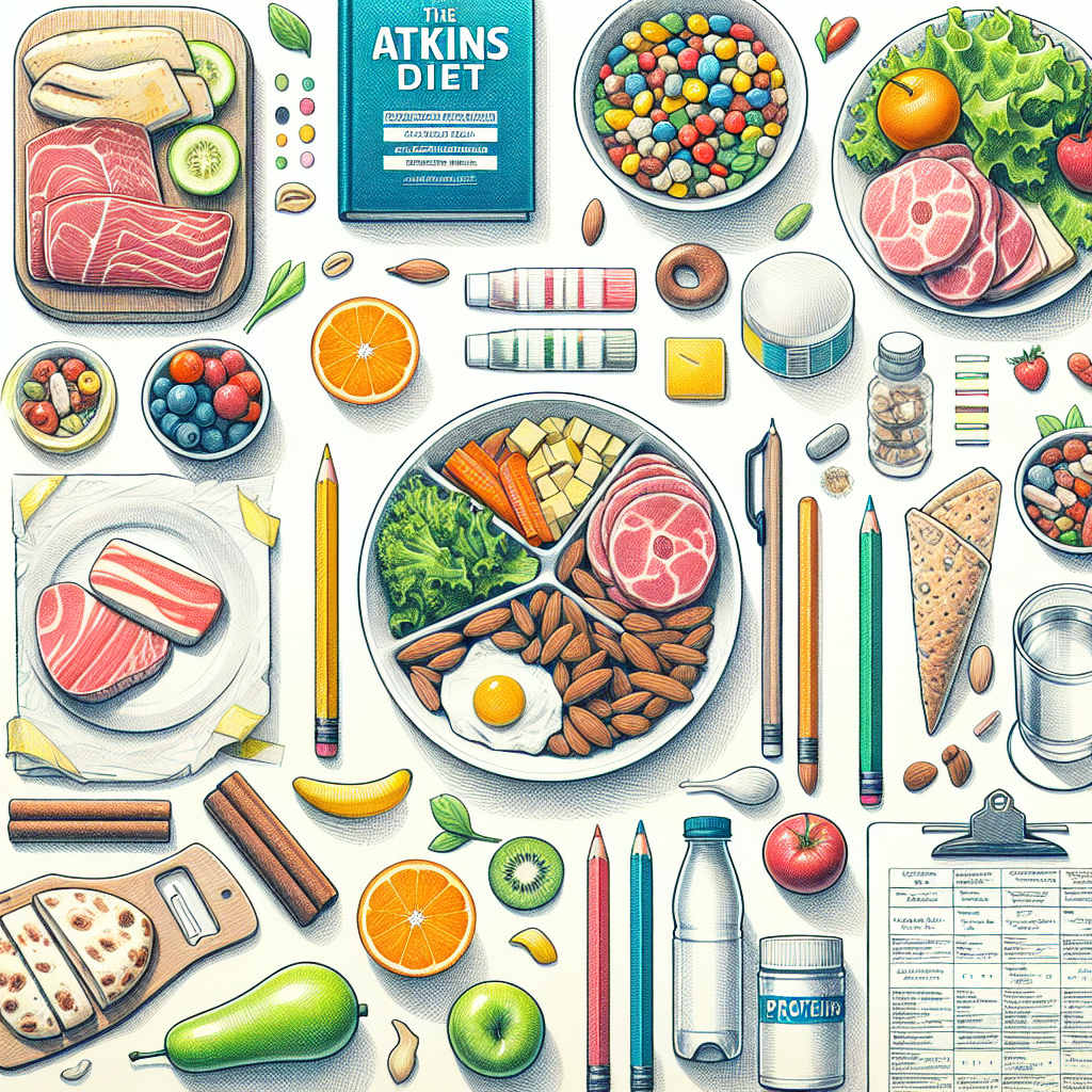 Pastelková ilustrace znázorňující téma: Diety