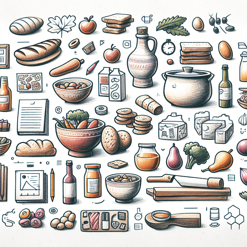 Pastelková ilustrace znázorňující téma: Kuchyně