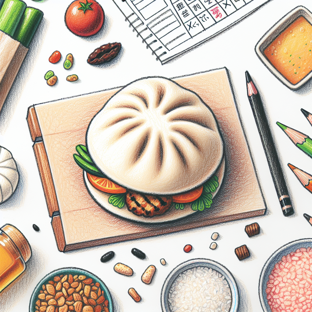 Pastelková ilustrace znázorňující téma: Asijská kuchyně