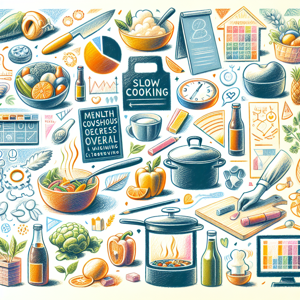 Pastelková ilustrace znázorňující téma: Vaření