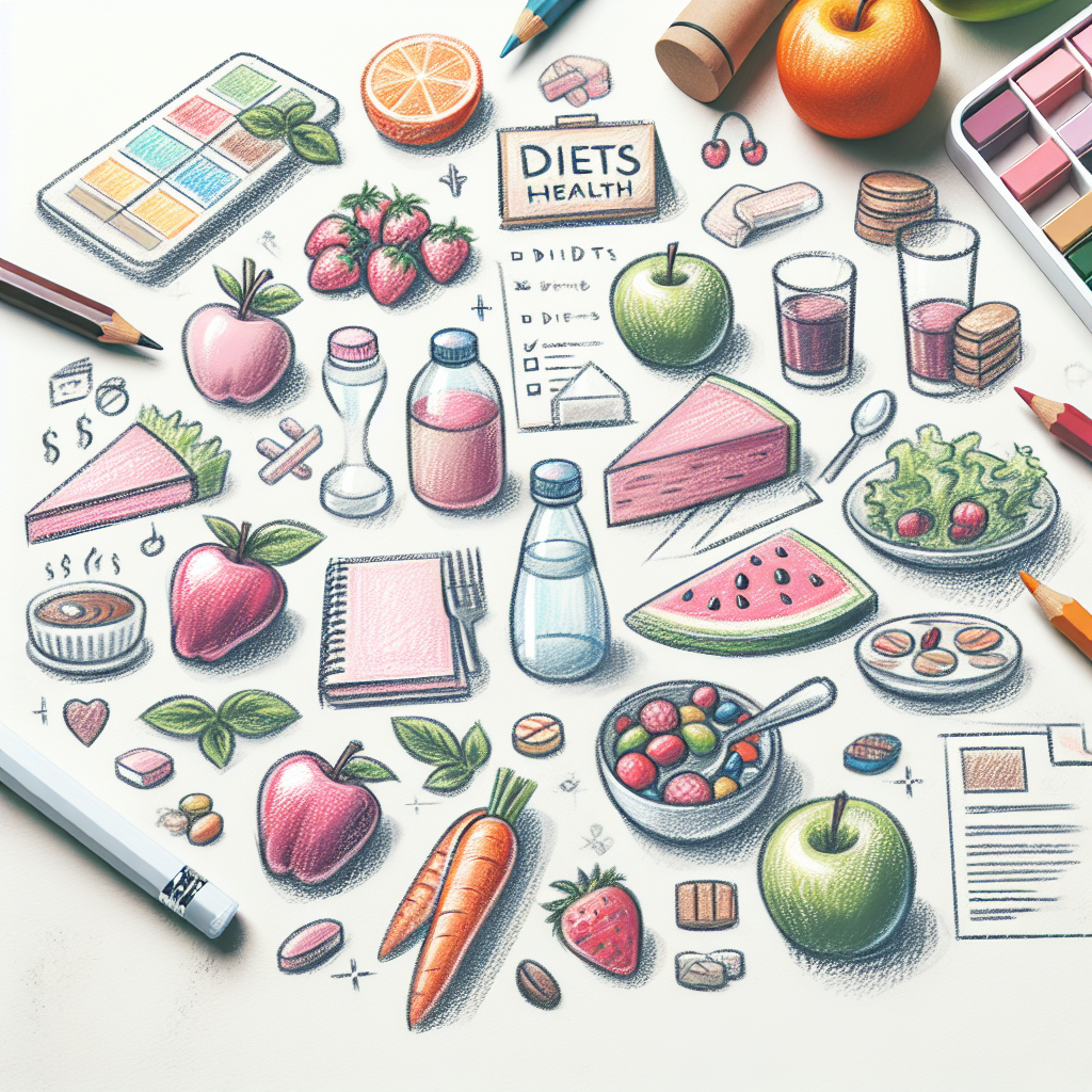 Pastelková ilustrace znázorňující téma: Zdravé stravování