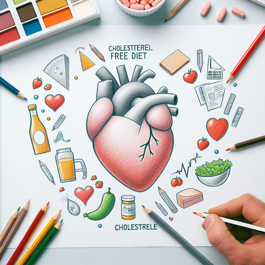 Pastelková ilustrace znázorňující téma: Diety