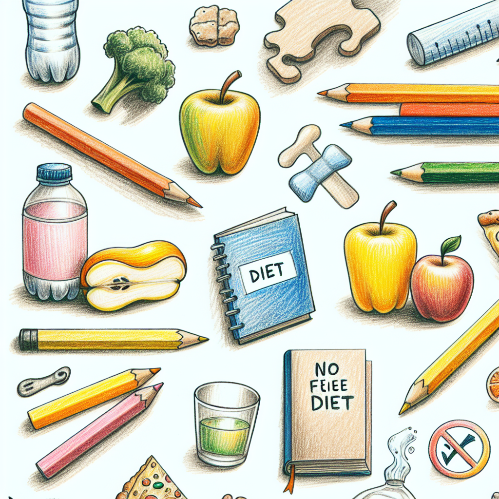 Pastelková ilustrace znázorňující téma: Bezezbytková dieta