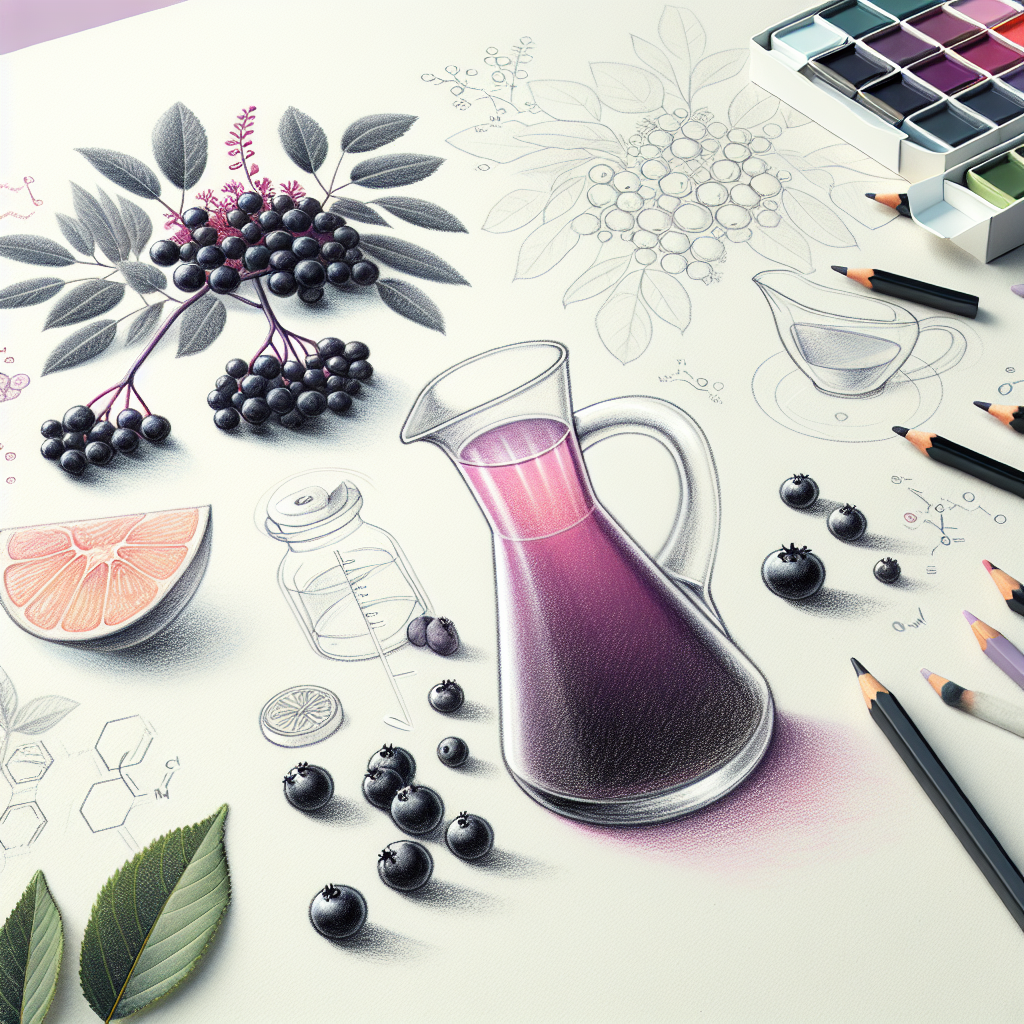 Pastelková ilustrace znázorňující téma: Zdravé nápoje