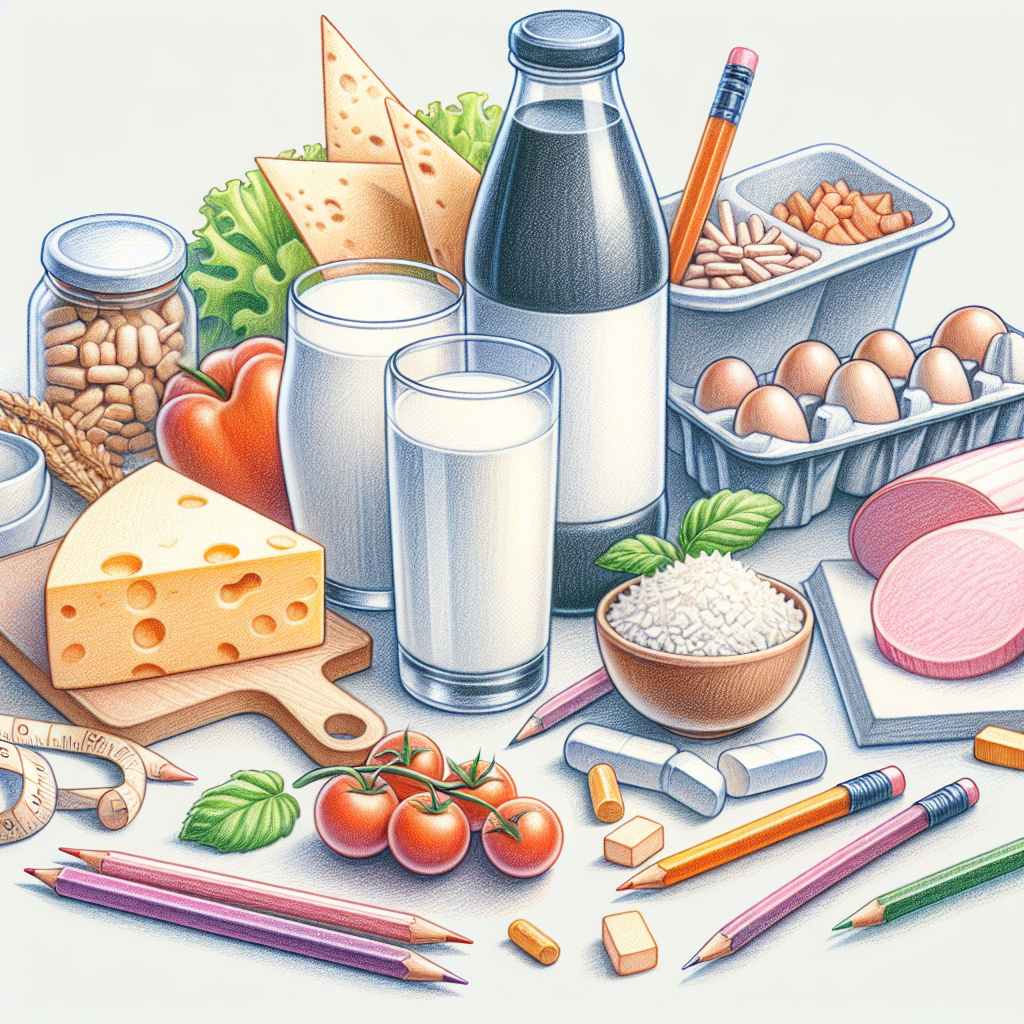 Pastelková ilustrace znázorňující téma: Diety