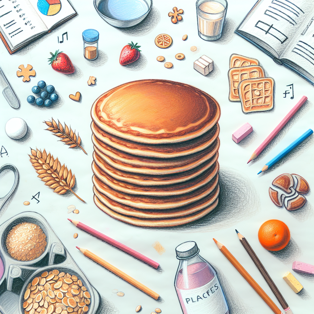 Pastelková ilustrace znázorňující téma: Zdravé recepty