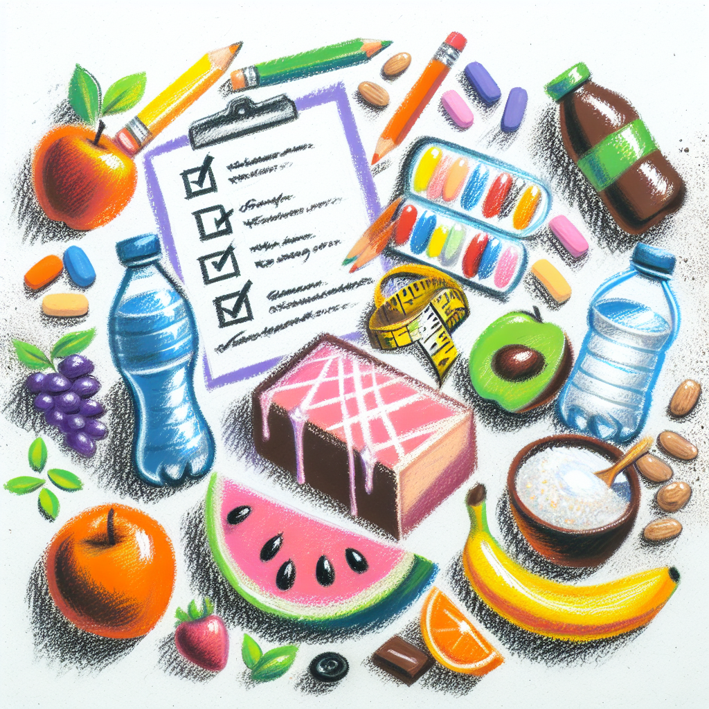 Pastelková ilustrace znázorňující téma: Výživa