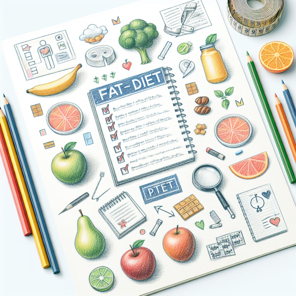 Pastelková ilustrace znázorňující téma: Diety