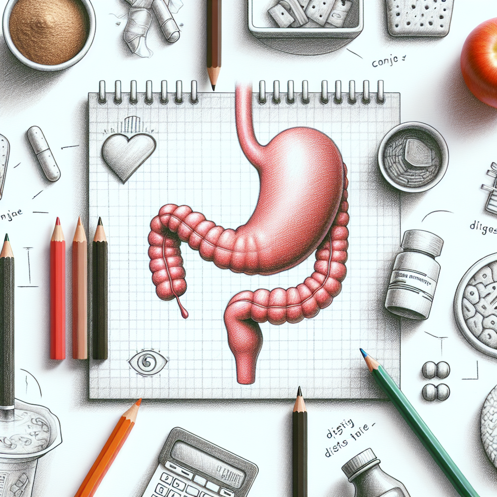 Pastelková ilustrace znázorňující téma: Trávicí zdraví