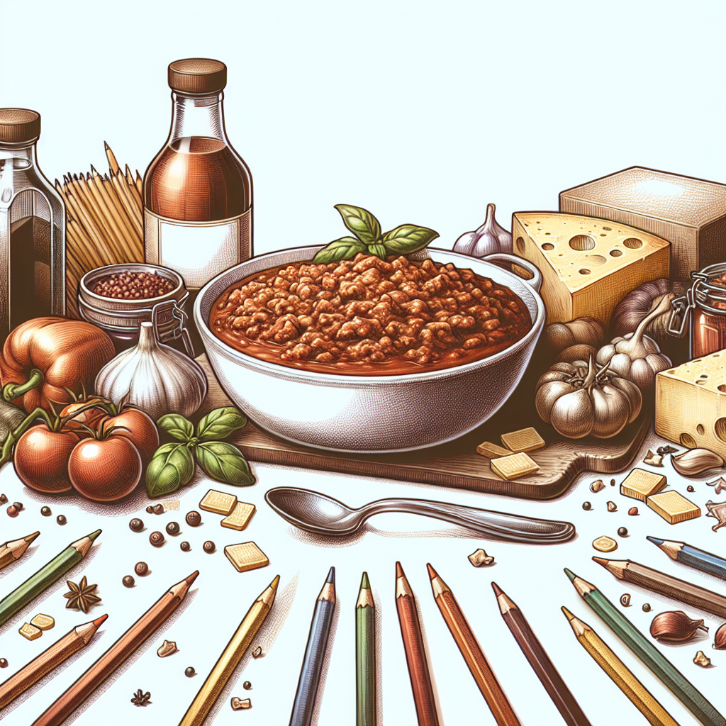 Pastelková ilustrace znázorňující téma: Italská kuchyně