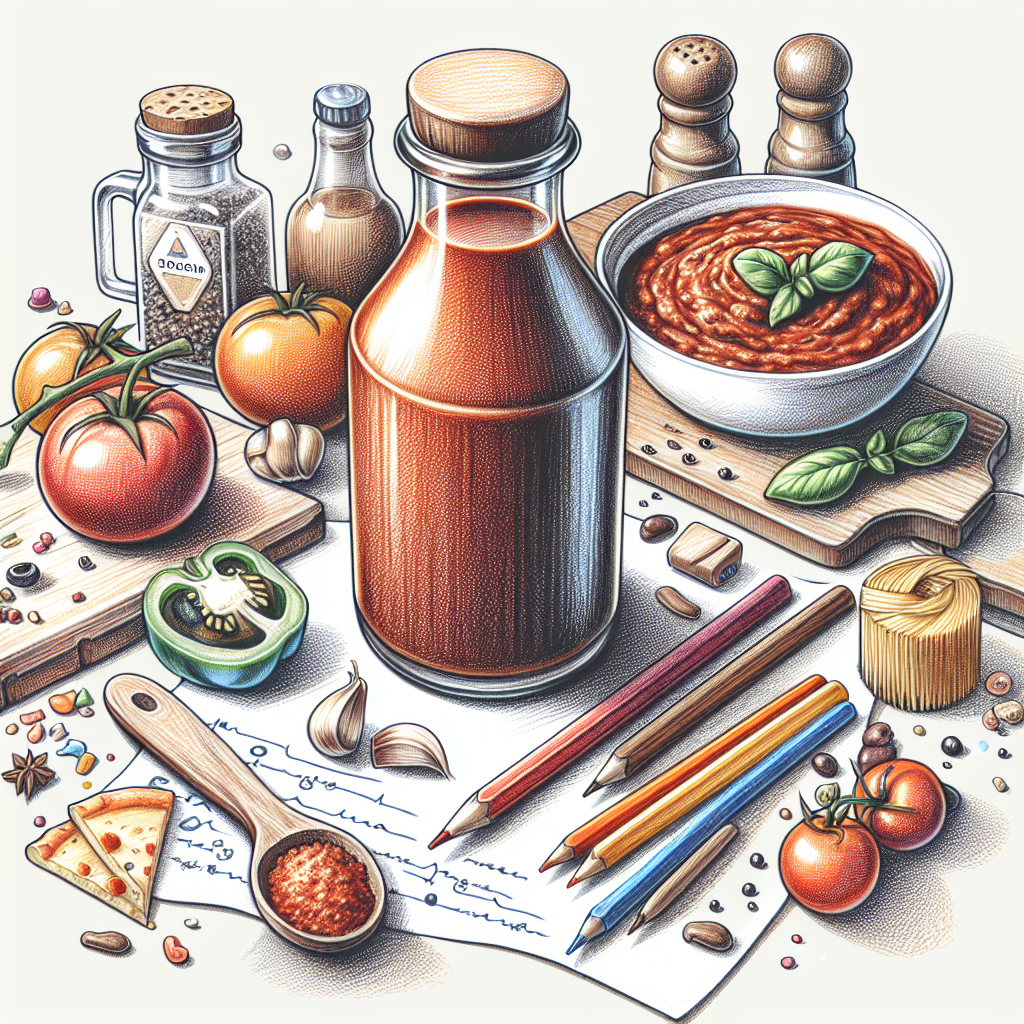 Pastelková ilustrace znázorňující téma: Italská kuchyně