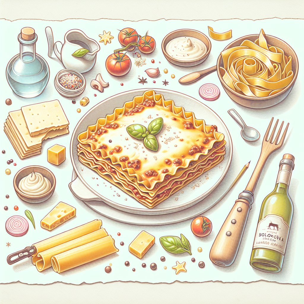 Pastelková ilustrace znázorňující téma: Italská kuchyně