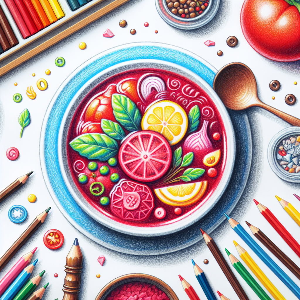 Pastelková ilustrace znázorňující téma: Recepty