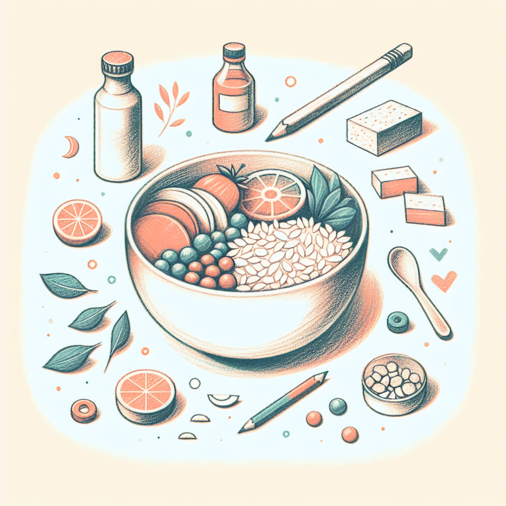 Pastelková ilustrace znázorňující téma: Zdravé stravování