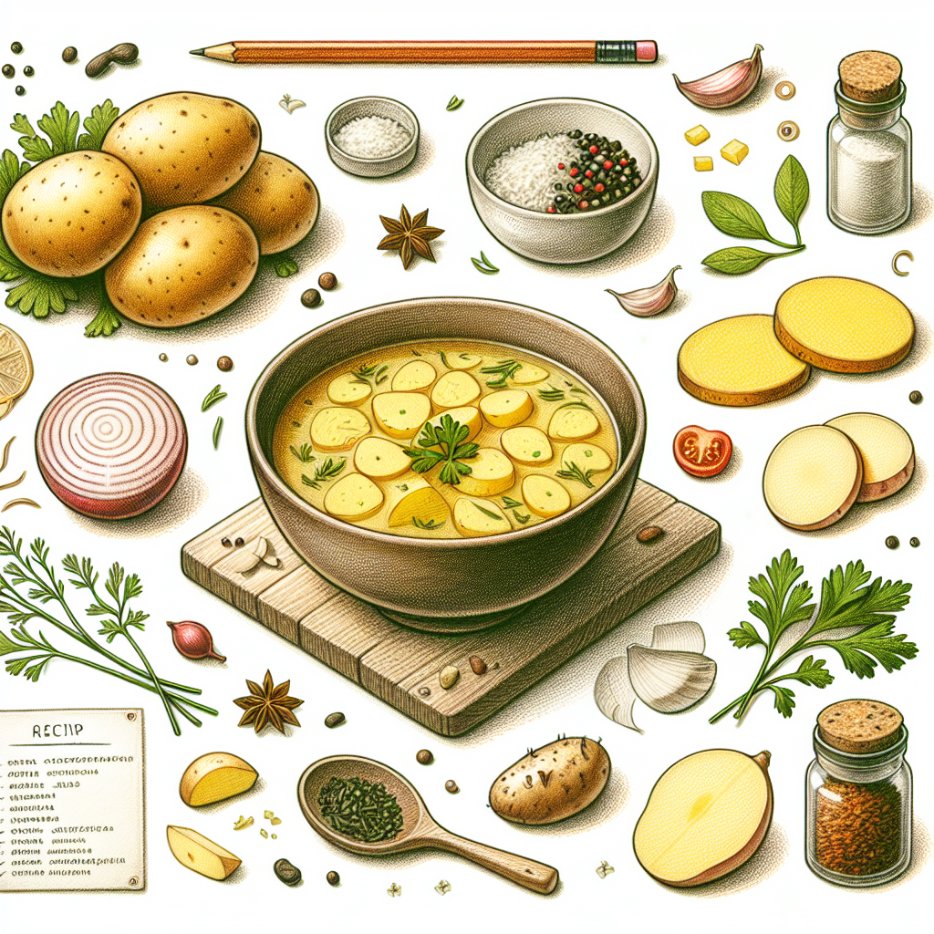 Pastelková ilustrace znázorňující téma: Polévky