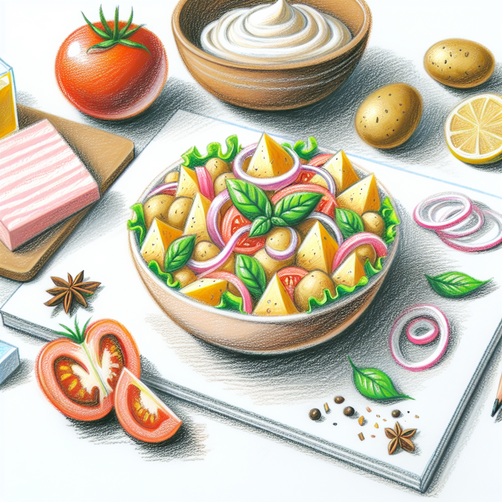 Pastelková ilustrace znázorňující téma: Recepty