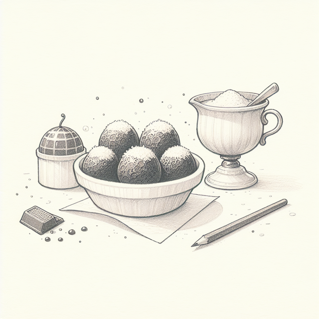 Pastelková ilustrace znázorňující téma: Dezerty