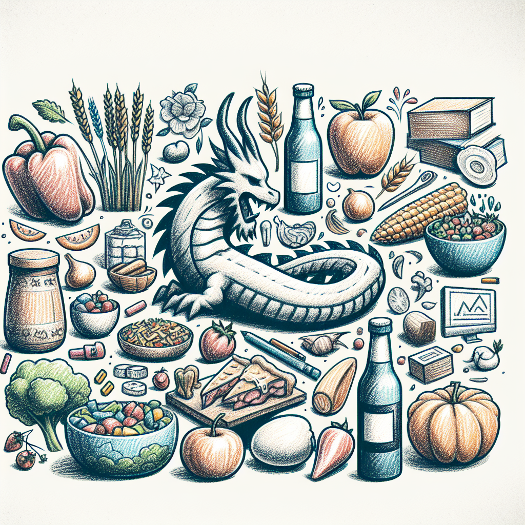 Pastelková ilustrace znázorňující téma: Gastronomie