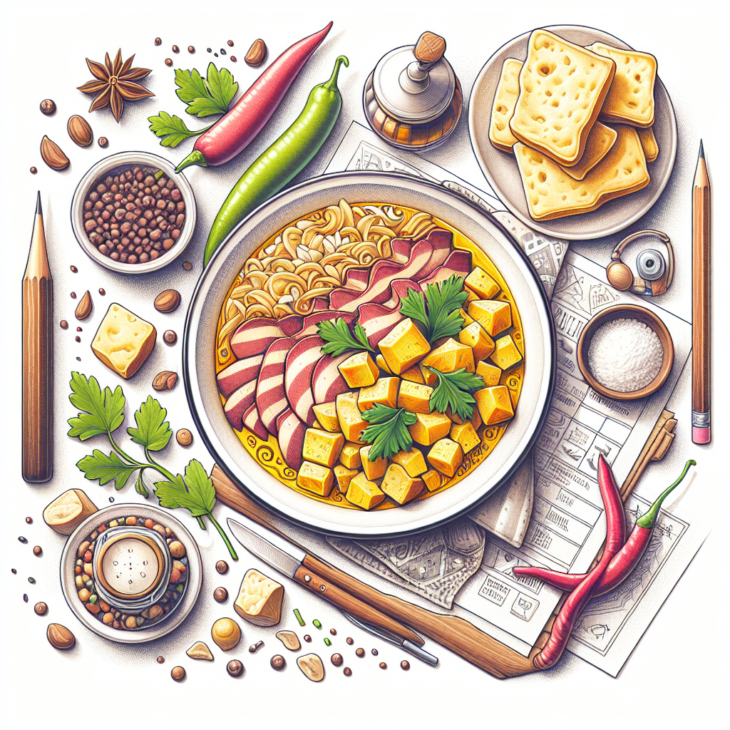 Pastelková ilustrace znázorňující téma: Recepty