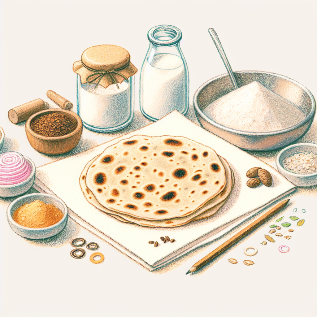 Pastelková ilustrace znázorňující téma: Indická kuchyně