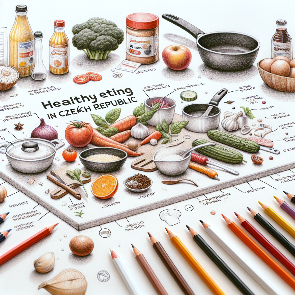 Pastelková ilustrace znázorňující téma: Gastronomie