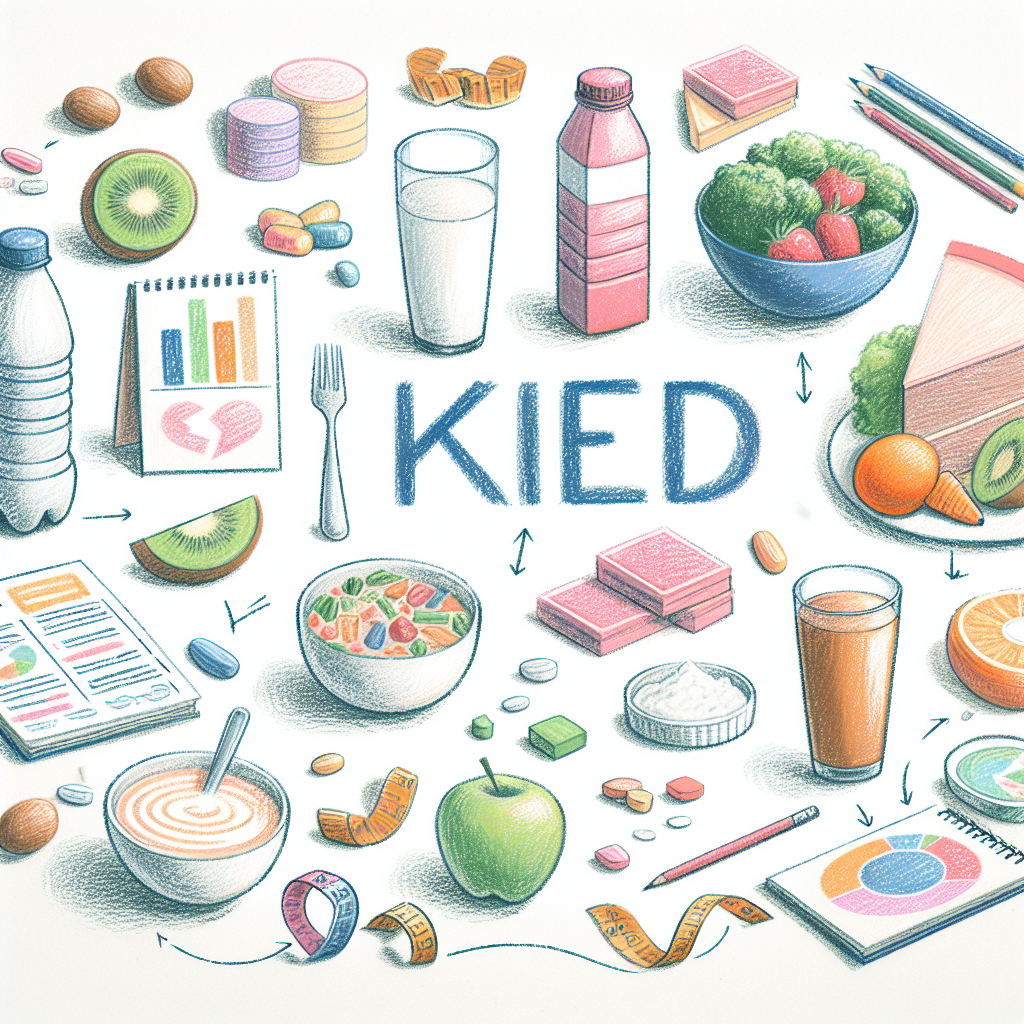 Pastelková ilustrace znázorňující téma: Výživa a dietologie