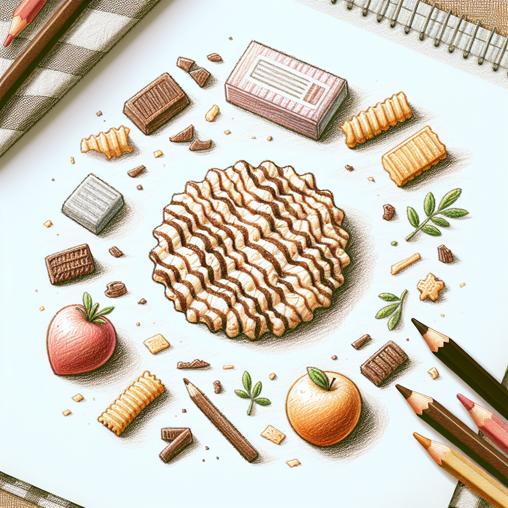 Pastelková ilustrace znázorňující téma: Dezerty