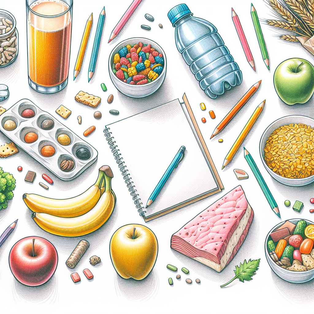 Pastelková ilustrace znázorňující téma: Výživa