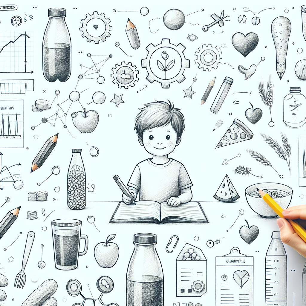 Pastelková ilustrace znázorňující téma: Dětská výživa