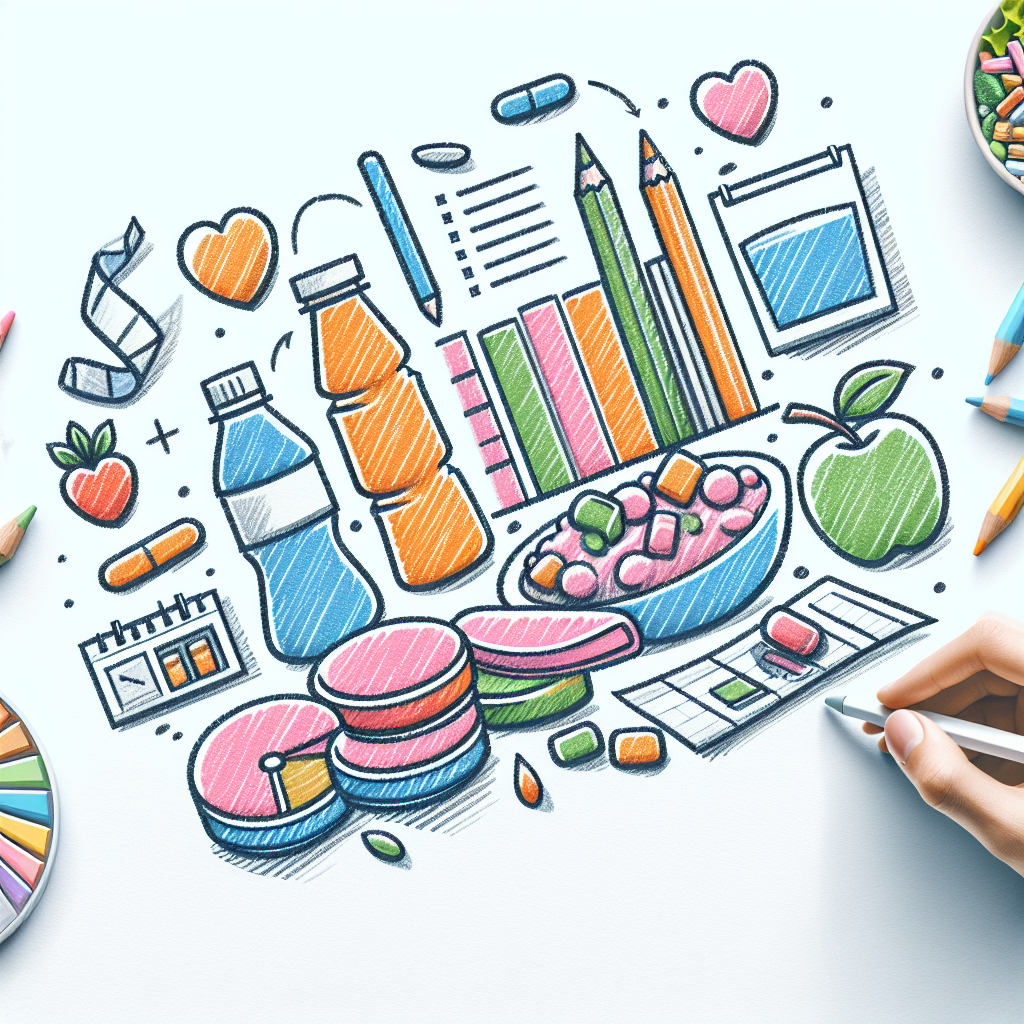 Pastelková ilustrace znázorňující téma: Zdravé stravování