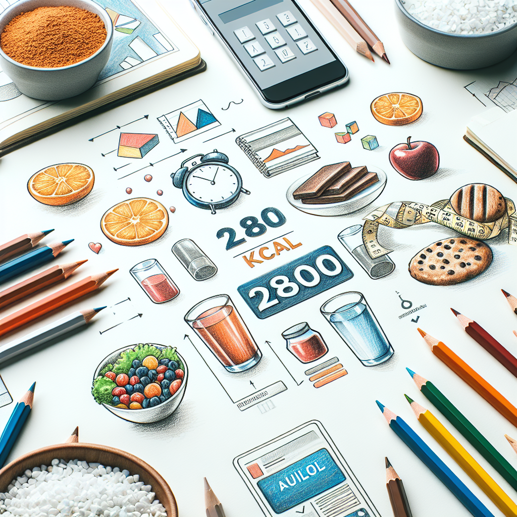 Pastelková ilustrace znázorňující téma: Diety a výživa