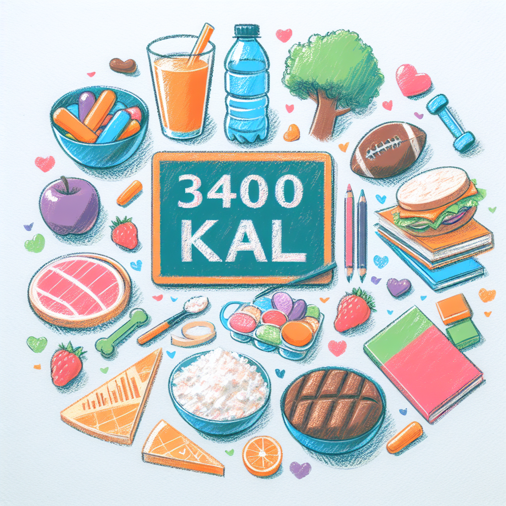 Pastelková ilustrace znázorňující téma: Diety a výživa