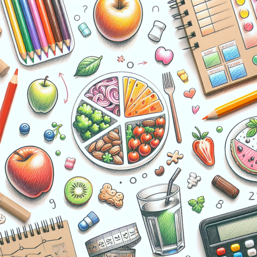 Pastelková ilustrace znázorňující téma: Výživa
