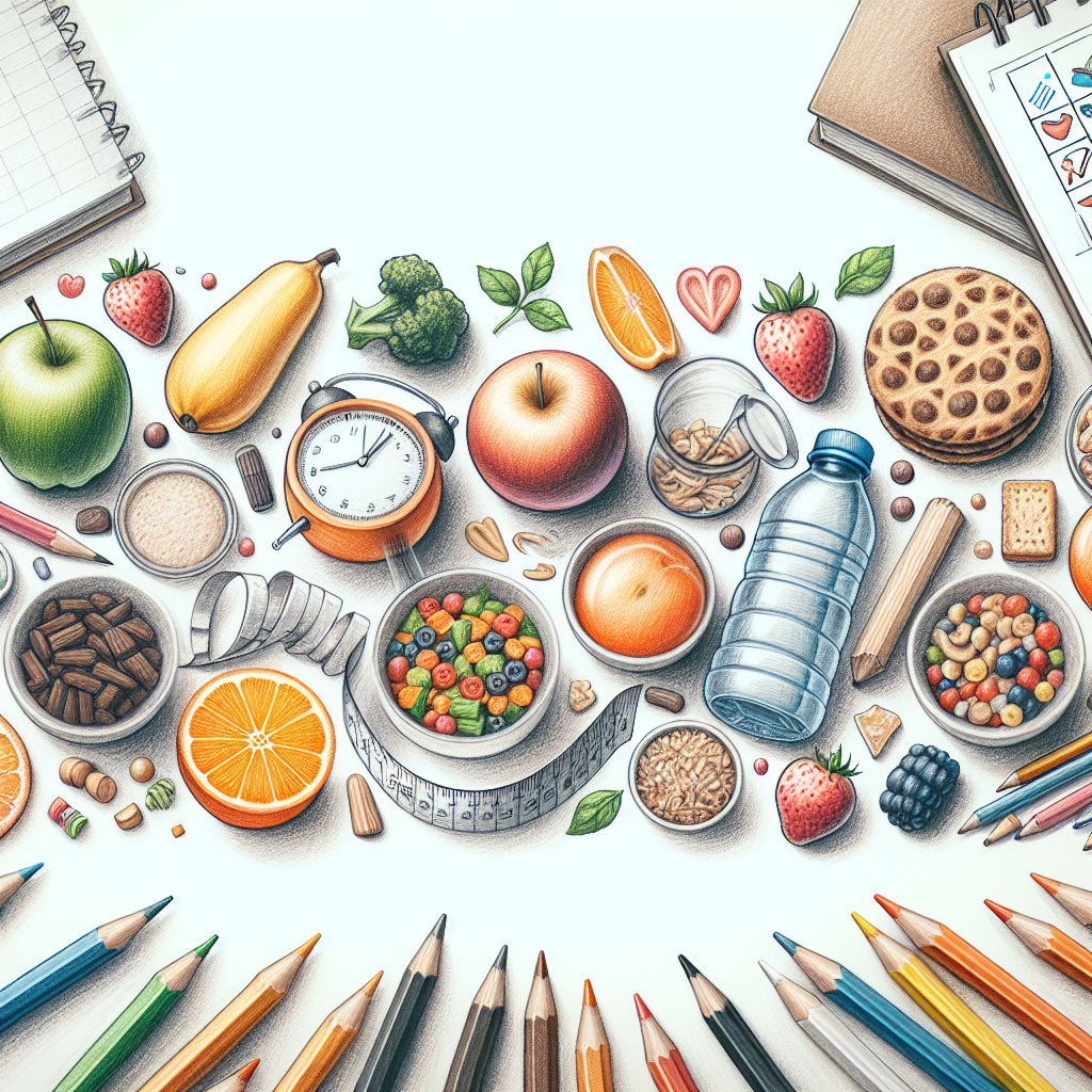 Pastelková ilustrace znázorňující téma: Stravování